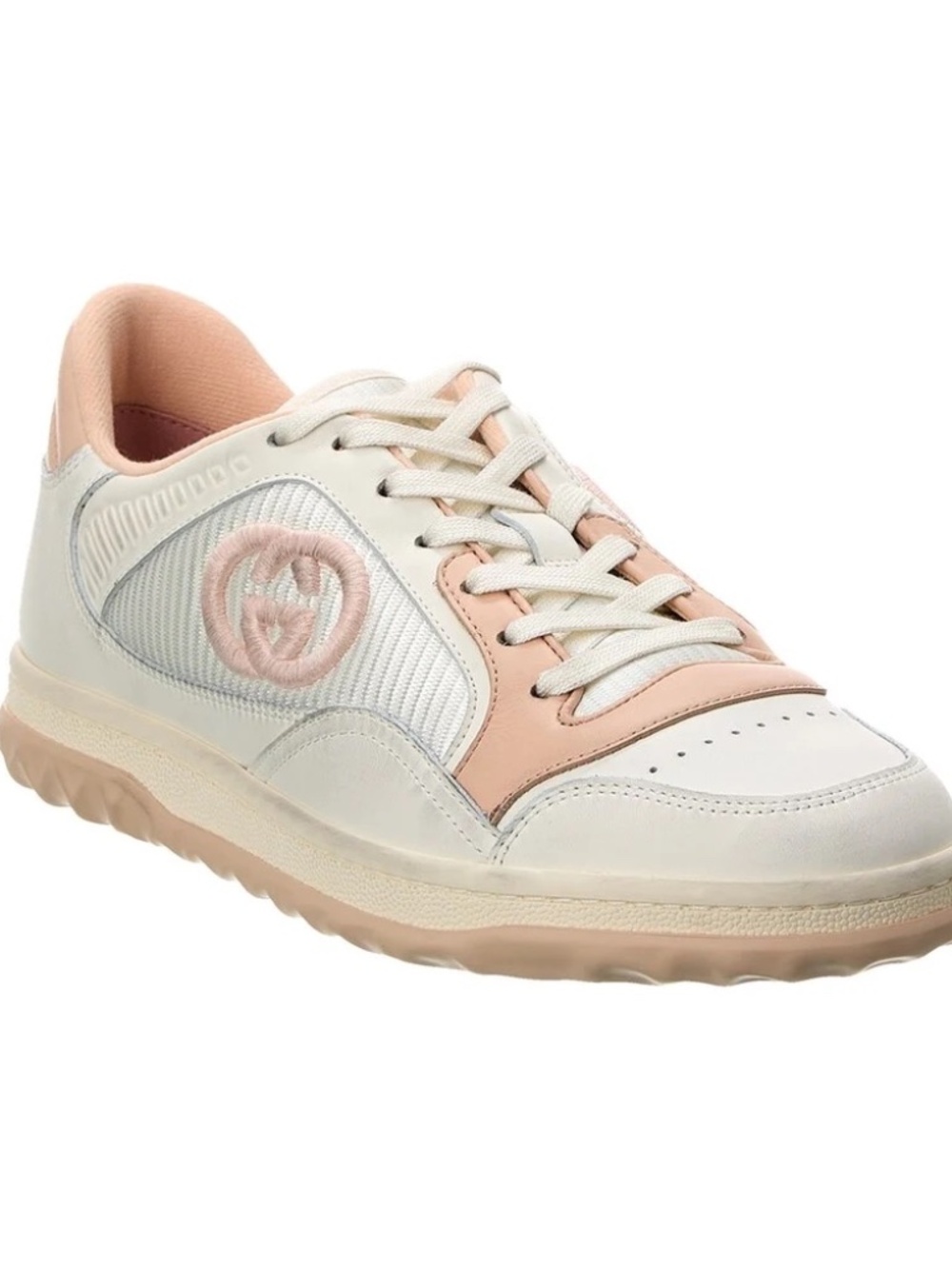 Gucci | MAC80 Leather Sneaker in pink and off white